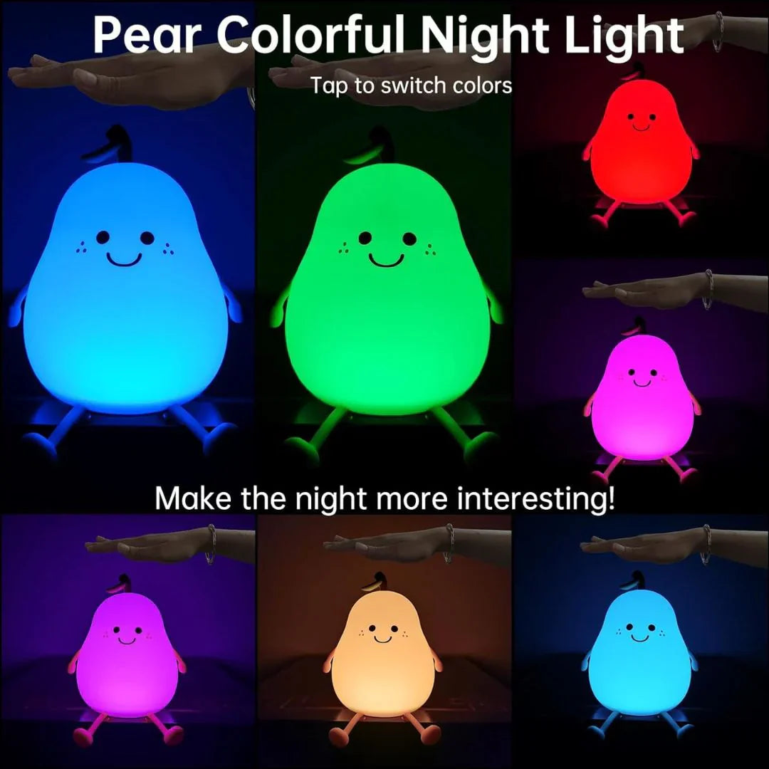 Silicone Touch Cute Characters Colour Changing Night Light for Kids Bedroom, USB Rechargeable with Gesture Control - Tuno Toys