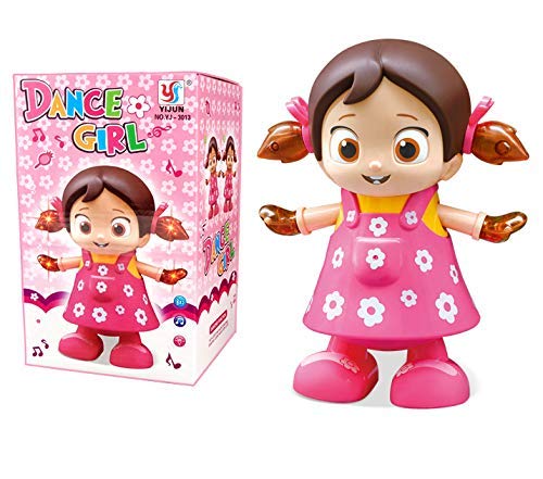 Musical Dancing Doll with Flashing Lights, Walking Singing Doll Musical Toys for 3+ Years Kids, Girls, Boys - Multicolor - Tuno Toys