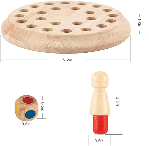 Wooden Memory Chess Board Game Educational Toys for 5 Years + Girls and Boys Memory Building Toys (Memory Chess) - Tuno Toys