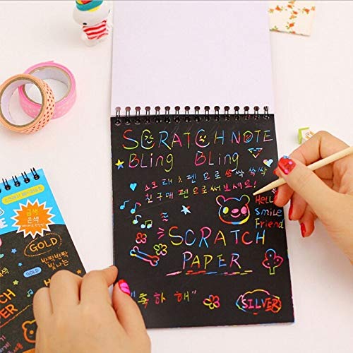 Rainbow Scratch Paper Notepad Medium Size - Tuno Toys
