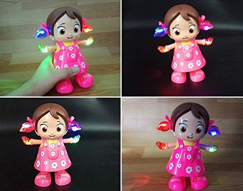 Musical Dancing Doll with Flashing Lights, Walking Singing Doll Musical Toys for 3+ Years Kids, Girls, Boys - Multicolor - Tuno Toys