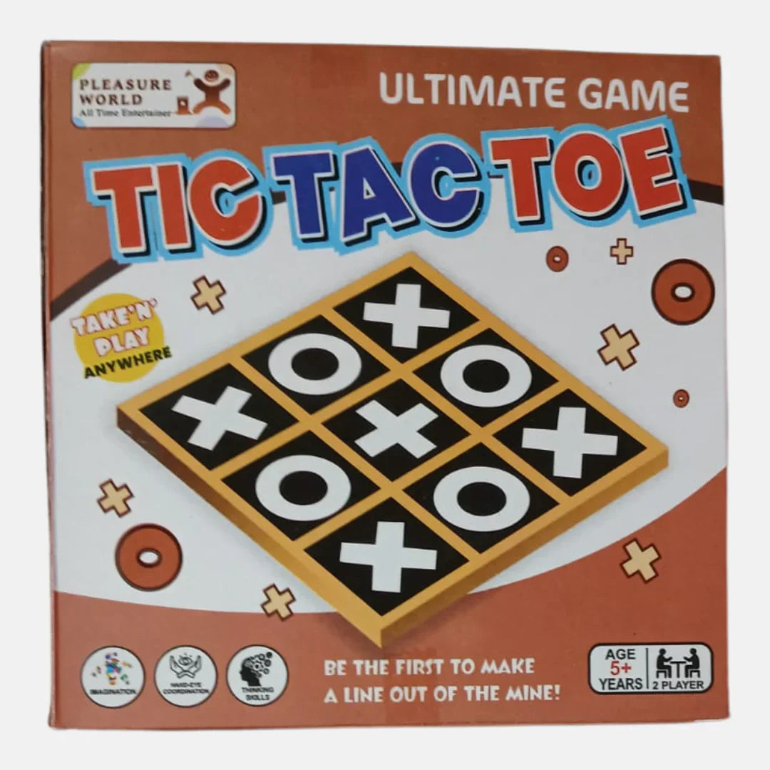 Wooden Combo Tangram Puzzle (set of 3 shapes) & Tic Tac Toe Game for Kids - Tuno Toys