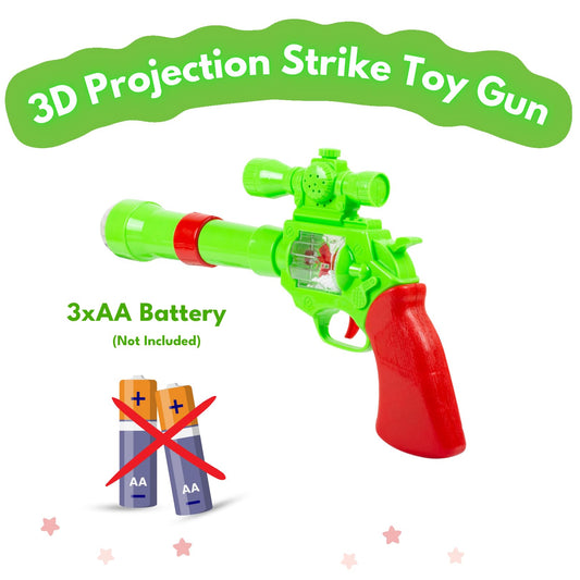 Battery Operated 3D Projection Strike Toy Gun with Vibrant Light & Sound Effects for Kids/Gifts/Toddlers - Tuno Toys