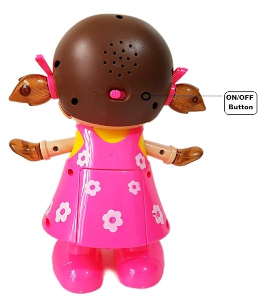 Musical Dancing Doll with Flashing Lights, Walking Singing Doll Musical Toys for 3+ Years Kids, Girls, Boys - Multicolor - Tuno Toys