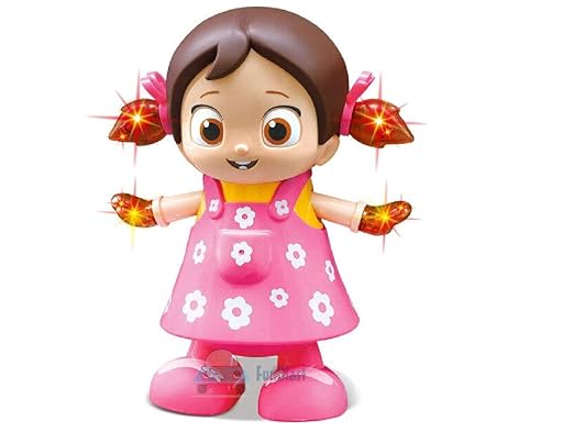 Musical Dancing Doll with Flashing Lights, Walking Singing Doll Musical Toys for 3+ Years Kids, Girls, Boys - Multicolor - Tuno Toys