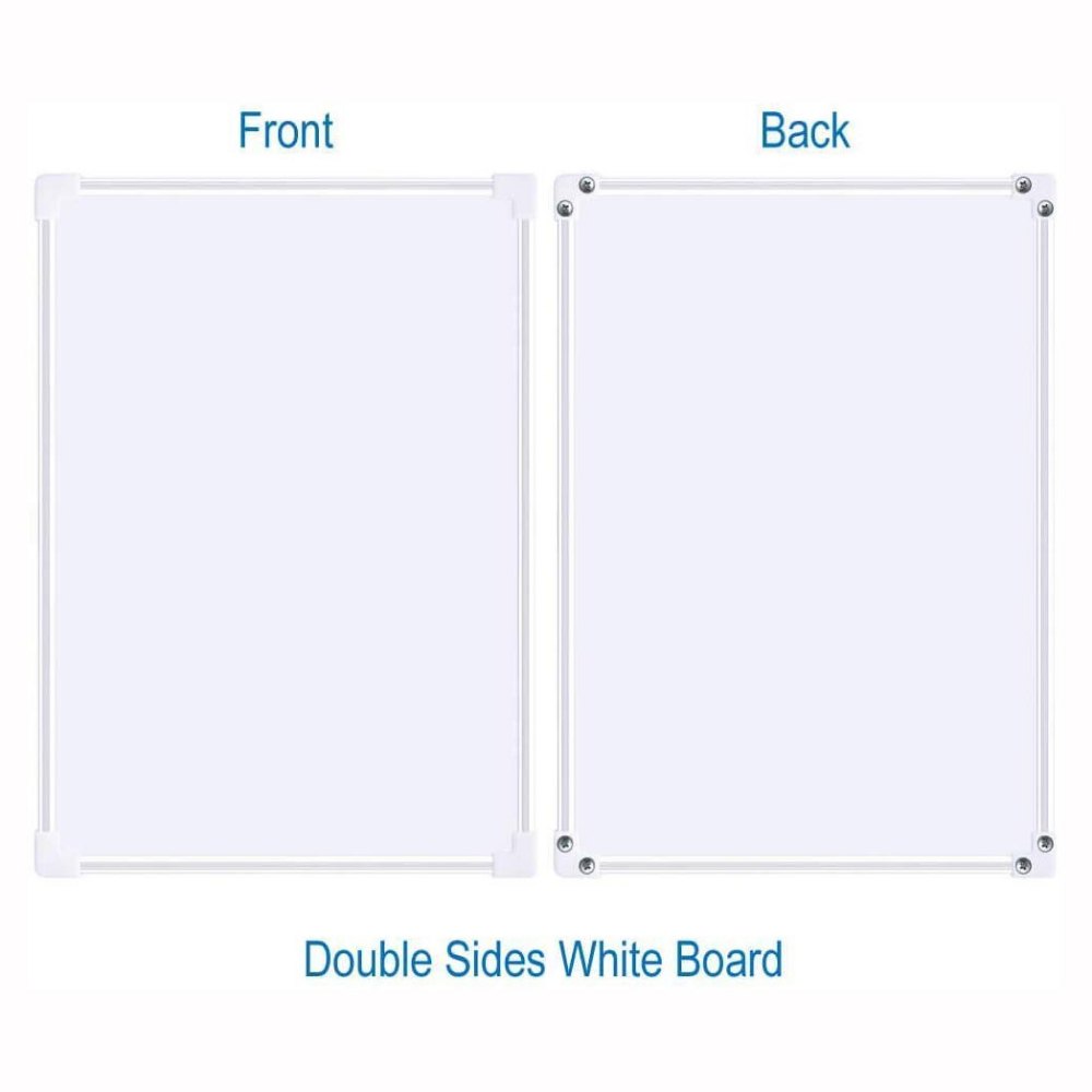 Double Sided Magnetic Writing and Drawing Board Aluminium Frame (Size-20x30CM) - Tuno Toys