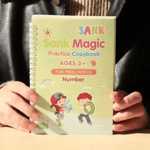 Magic Book for Kids, Sank Magic Practice Copybook, (4 Book+10 Refill+1 Pen+1 Grip)  BUY 1 GET 1 FREE  + Free 14000+ Digital Printable Worksheets PDF
